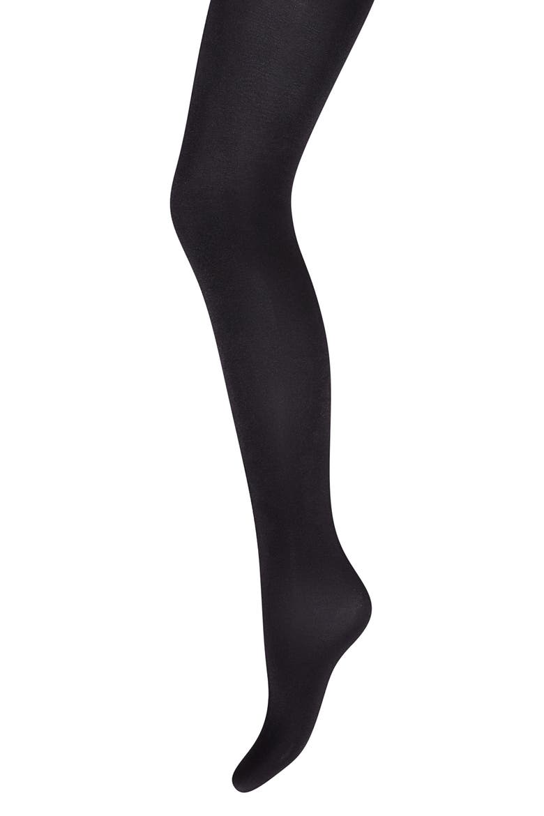 Opaque Tights, Alternate, color, BLACK