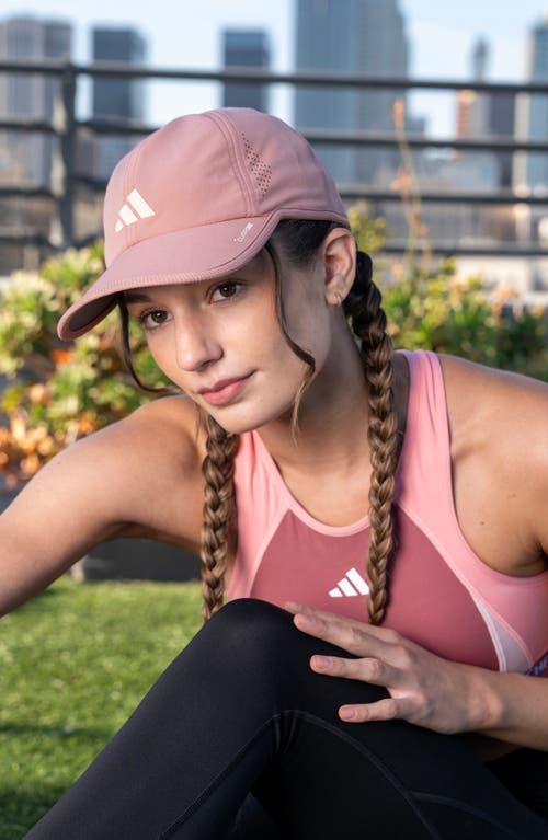 Shop Adidas Originals Adidas Superlite 3 Baseball Cap In Warm Clay Pink/alumina Grey