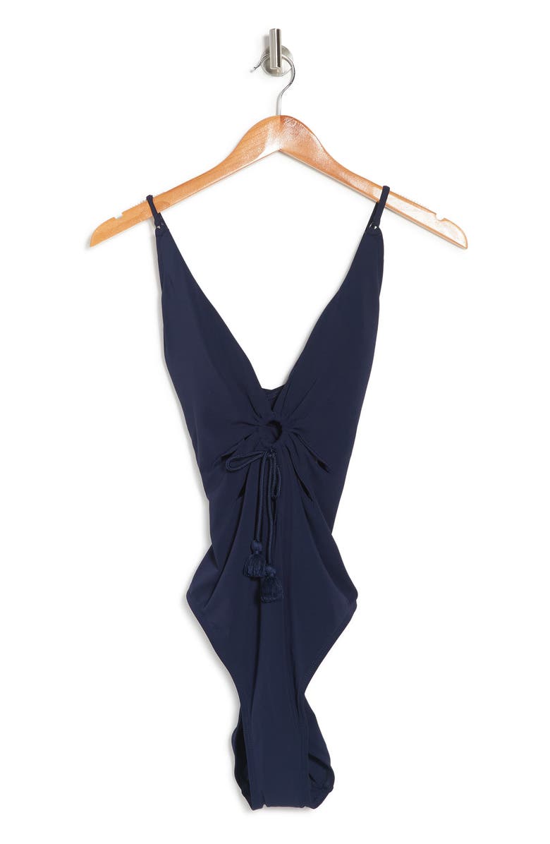 Robin Piccone Gigi Cutout Tie Back One-Piece Swimsuit, Alternate, color, 