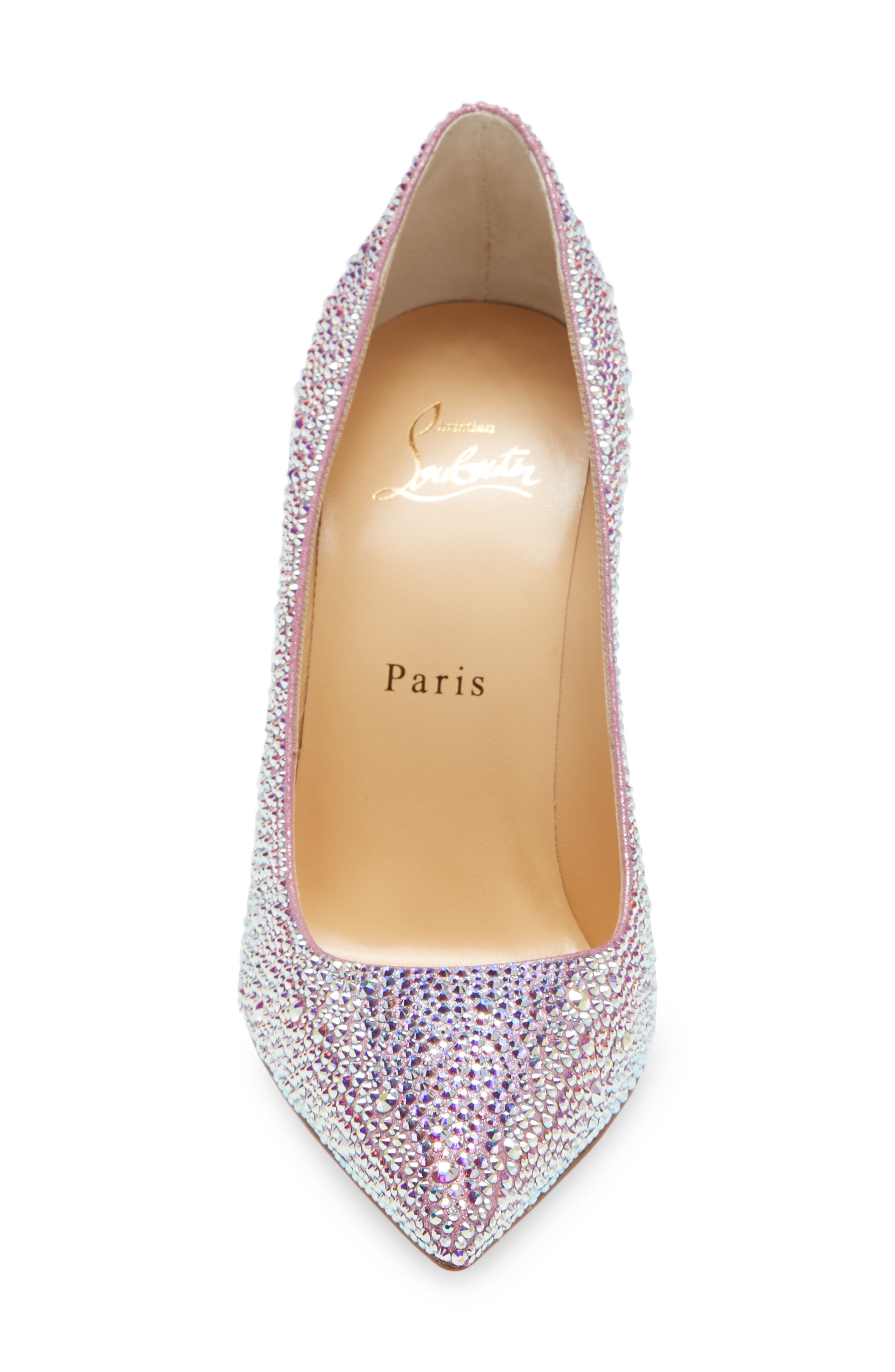 Christian Louboutin Chrisitian Louboutin Kate Crystal Embellished Pointed Toe Pump, Alternate, color, 