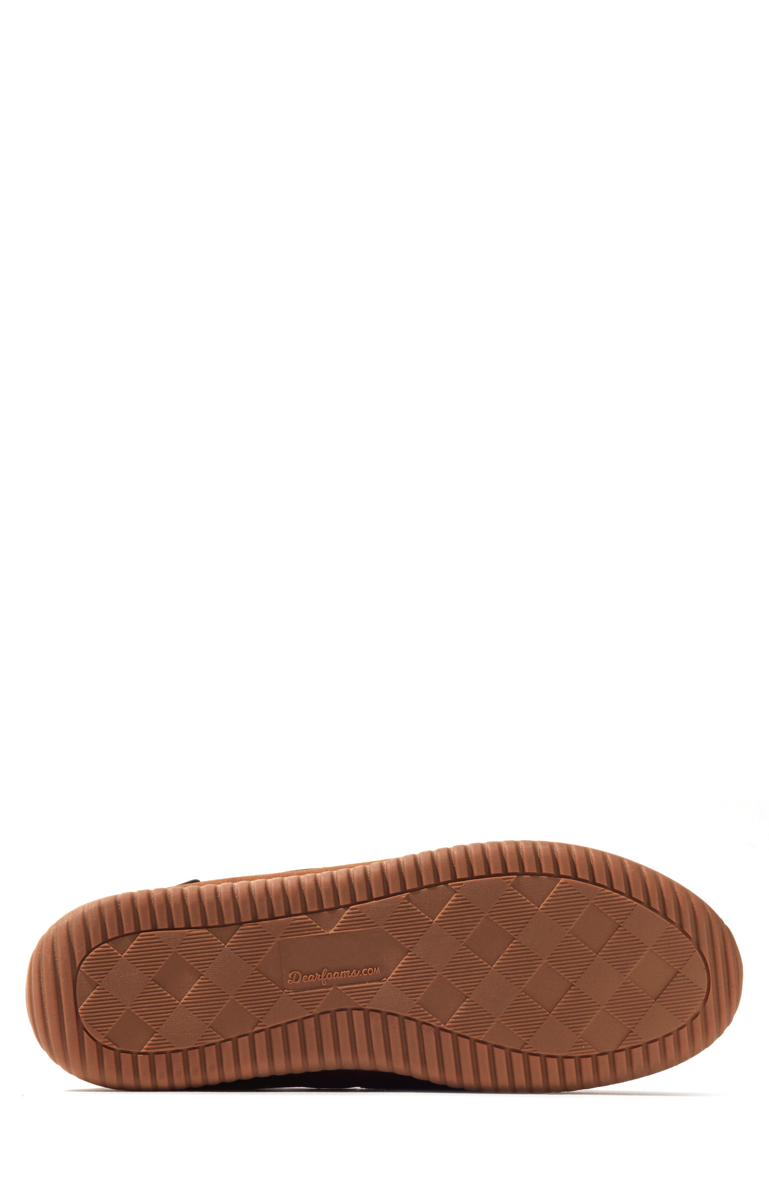 Pierce Faux Shearling Moccasin Slipper, Alternate, color, CHESTNUT