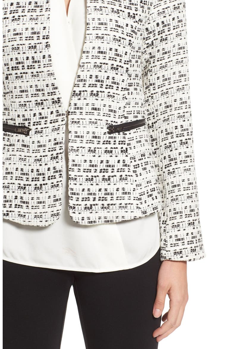Gibson Zip Pocket Blazer, Alternate, color, WHITE/ BLACK