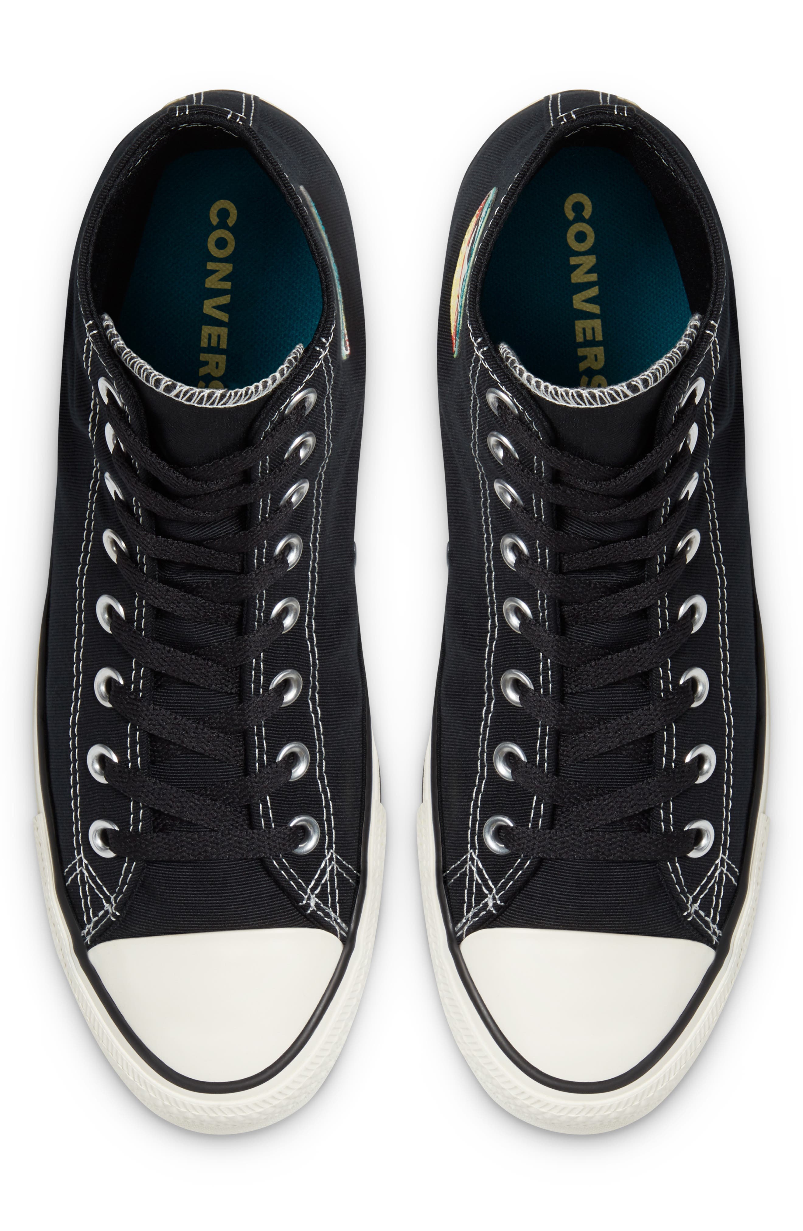 Converse Chuck Taylor<sup>®</sup> All Star<sup>®</sup> High Top Sneaker, Alternate, color, Z/Dnu/Black