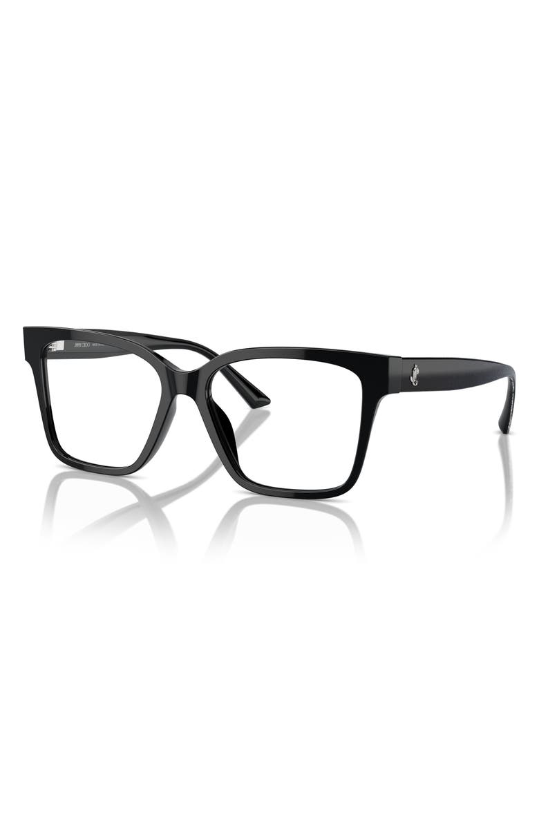 Jimmy Choo 53mm Pillow Optical Glasses, Alternate, color, Black / Demo Lens
