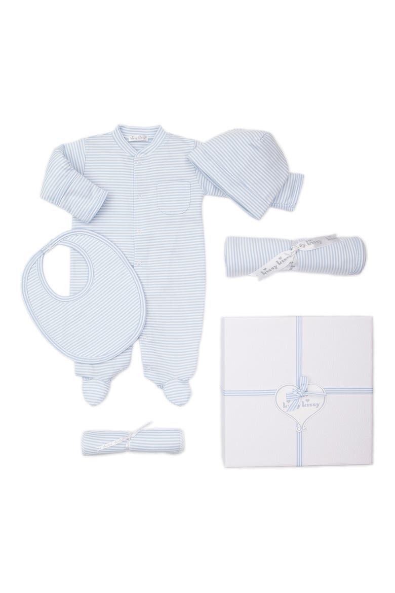Simple Stripes 5-Piece Set, Main, color, LIGHT BLUE