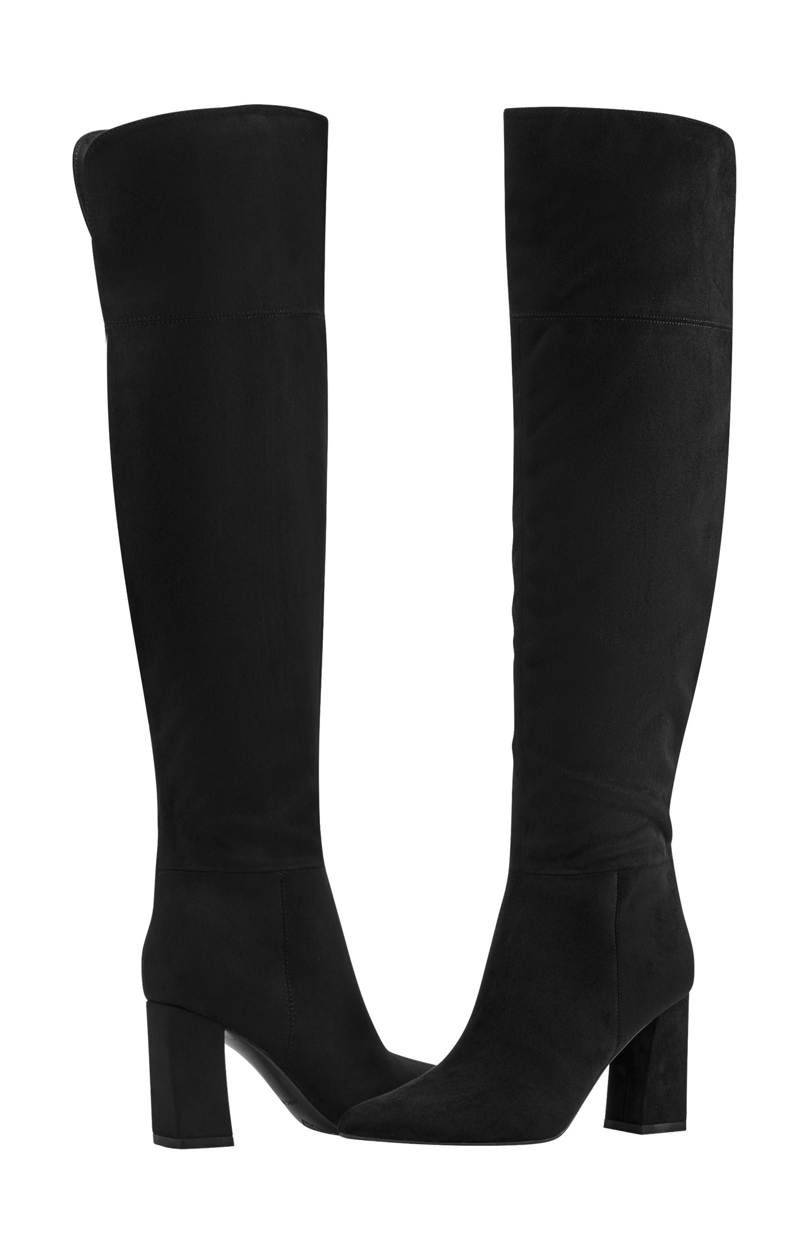 Marc Fisher Over the Knee Pointed Toe Boot, Alternate, color, Black