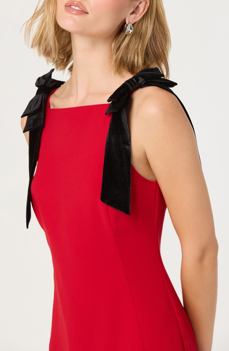 ASTR the Label Ambria Bow Minidress, Alternate, color, Red