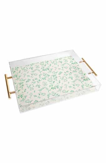 Romantic Green Acrylic Serving Tray
