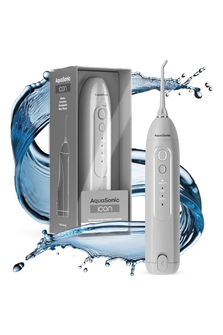 Icon Electric Rechargeable Water Flosser, Alternate, color, STONE