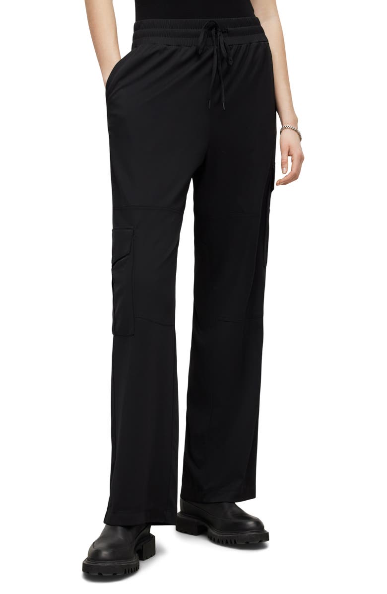 AllSaints Carissa Drawstring Cotton Cargo Pants, Main, color, 