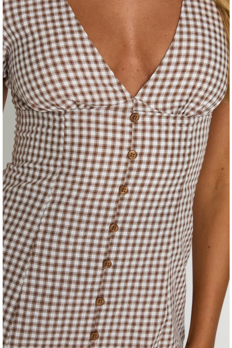 Loveliness Check Playsuit, Alternate, color, BROWN CHECK