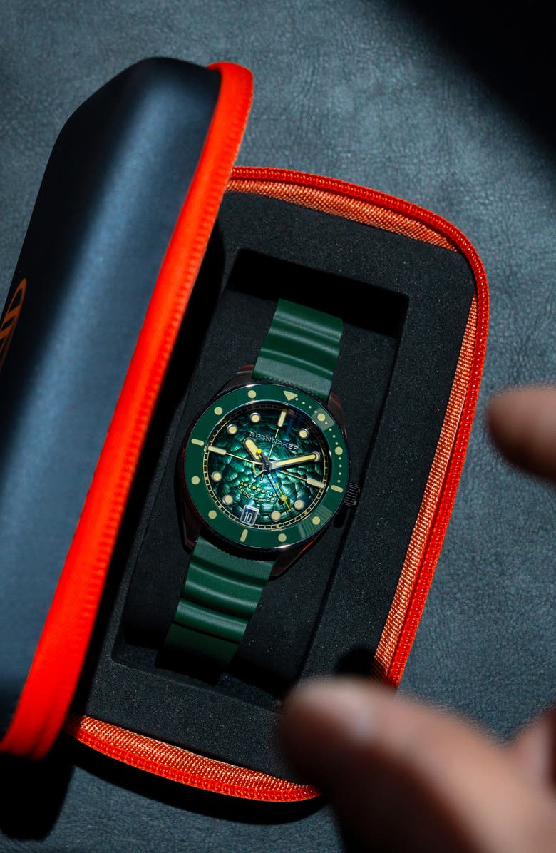 SPINNAKER Challenger Automatic Bracelet Watch, 42mm, Alternate, color, Green