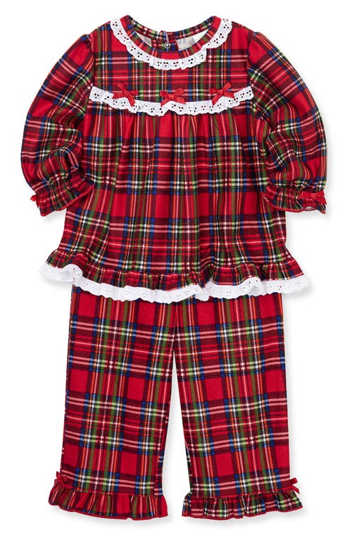 Little Me Plaid Two-piece Pajamas In Multi