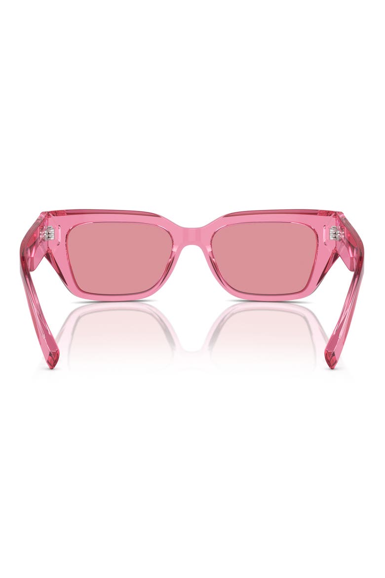 52mm Cat Eye Sunglasses, Alternate, color, TRANS PINK