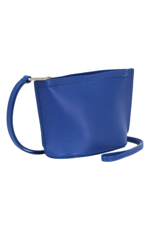 Ferragamo Zip Leather Pouch In Blue