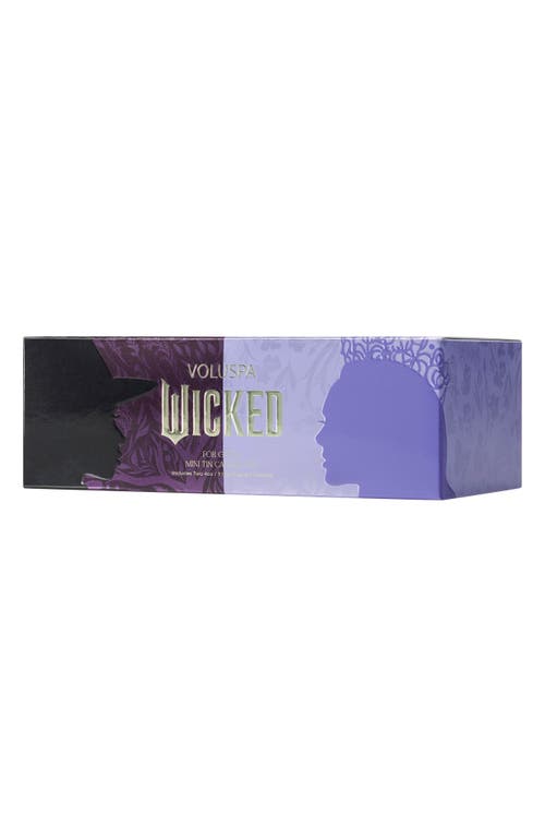 Voluspa Wicked Collection For Good Mini Tin Candle 2-piece Gift Set In Purple