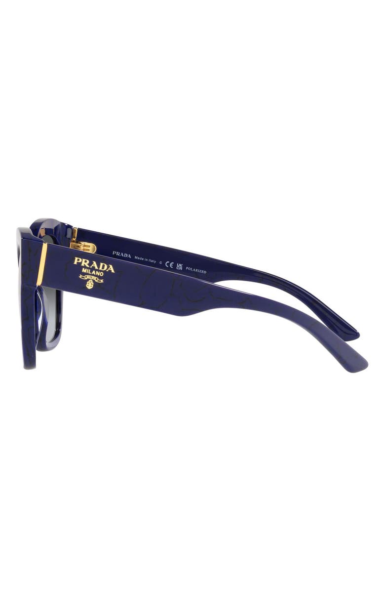 Prada 54mm Gradient Polarized Irregular Sunglasses, Alternate, color, 