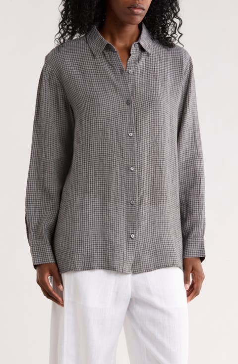Classic Collar Organic Cotton Button-Up Shirt