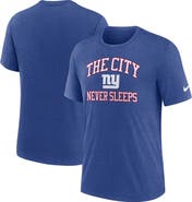Nike Men's Nike Royal New York Giants The City Never Sleeps Tri-Blend T-Shirt