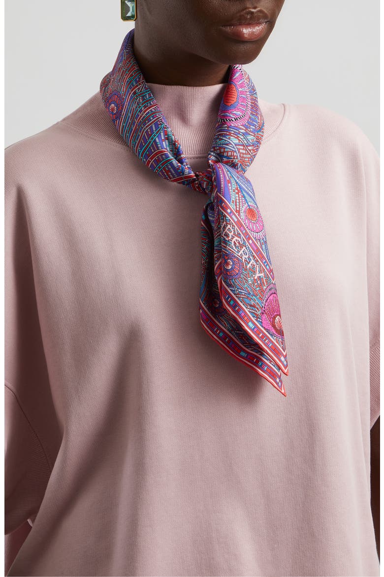 Hera Silk Square Scarf, Main, color, PURPLE
