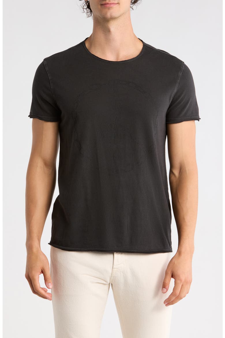 Chain Peace Cotton T-Shirt, Main, color, CHARCOAL