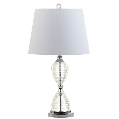 JONATHAN Y JONATHAN Y AUBREY 24" CRYSTAL LED TABLE LAMP, CLEAR 