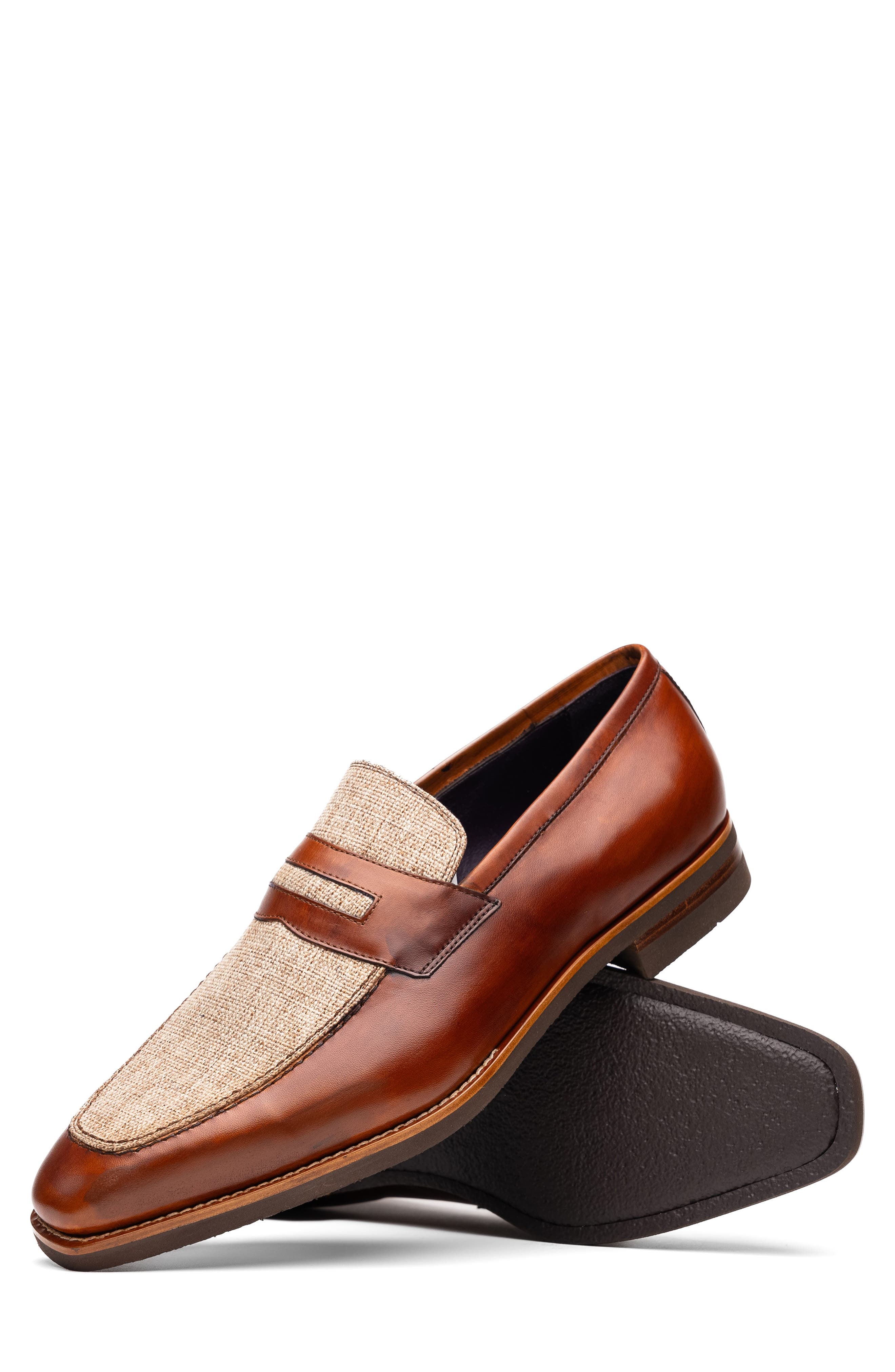 Zelli Italia Lago Penny Loafer, Alternate, color, Cognac