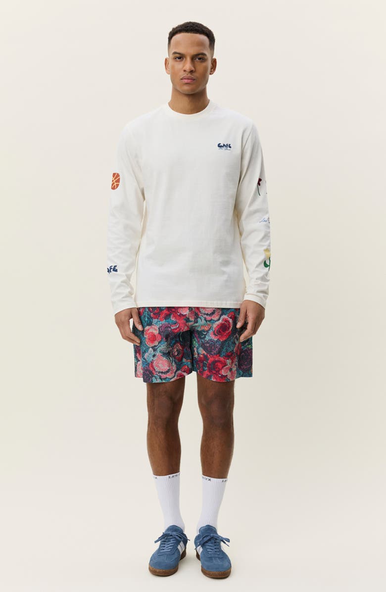 Les Deux Café Long Sleeve Cotton Graphic T-Shirt, Alternate, color, Light Ivory