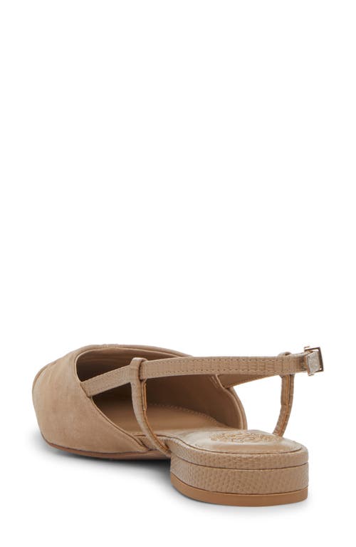 Vince Camuto Agnes Pointed Toe Slingback Flat In Tortilla