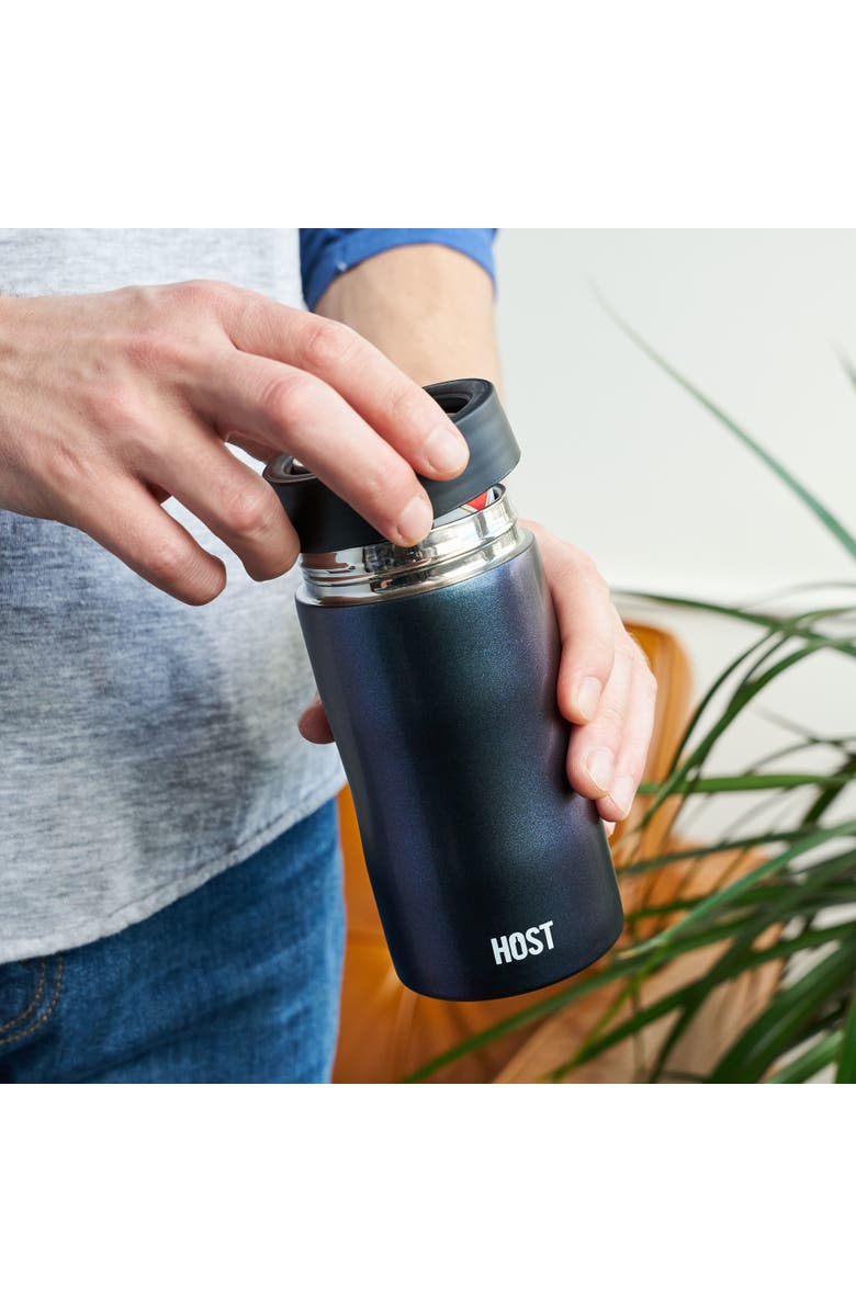 HOST Stay-Chill Slim Can Cooler, Alternate, color, Galaxy Black