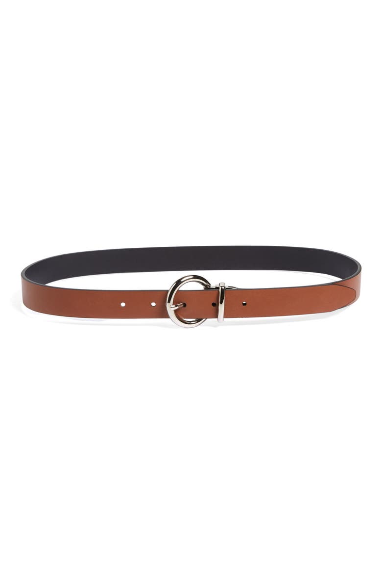 Reversible Leather Belt, Alternate, color, BLACK