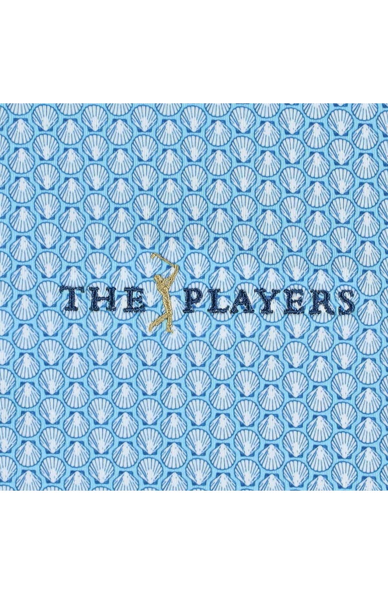 FOOTJOY Men's FootJoy Light Blue THE PLAYERS Scallop Shell Foulard Lisle ProDry Polo, Alternate, color, Light Blue