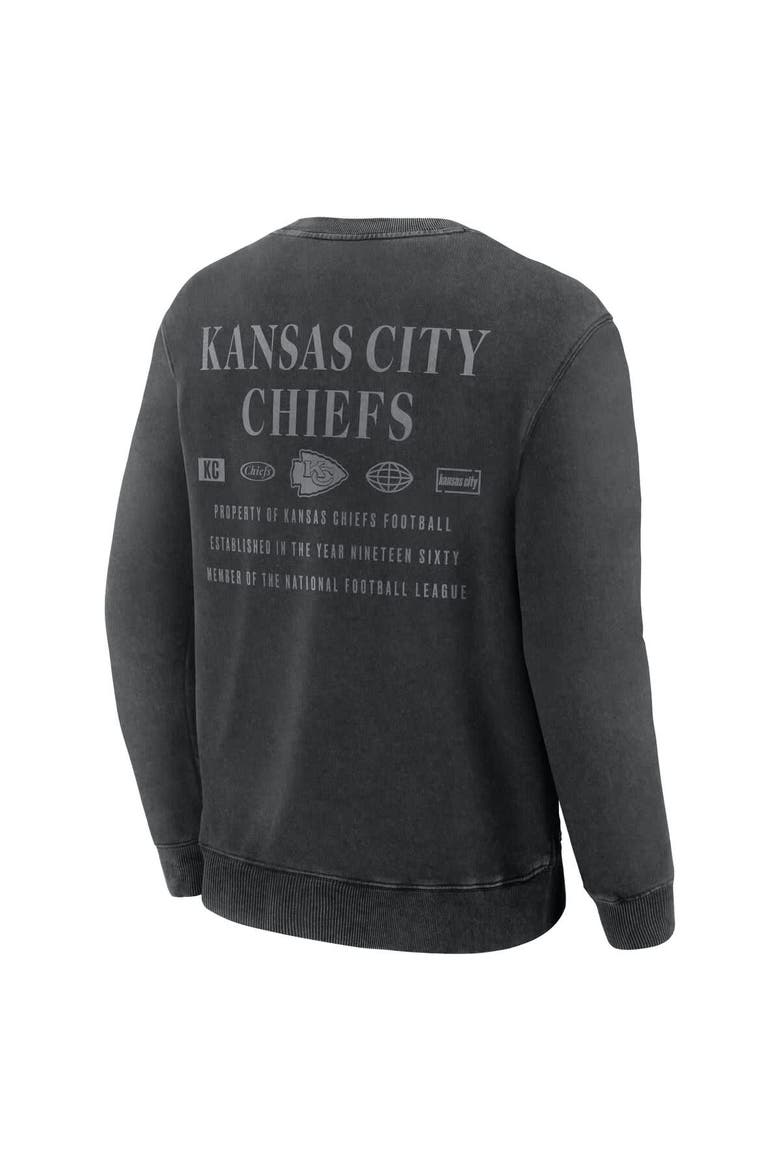 Men's Fanatics Black Kansas City Chiefs Deep Route Pullover Sweatshirt, Alternate, color, Black