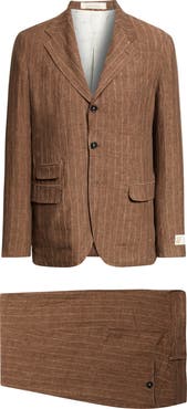 Massimo Alba Sloop Pinstripe Linen Suit
