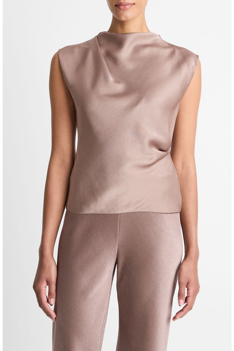 Cowl Neck Satin Top, Main, color, MAUVE LILAC