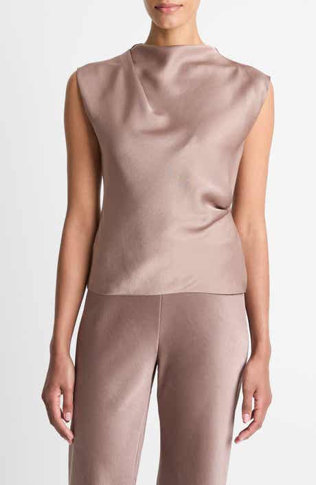 Vince Cowl Neck Satin Top