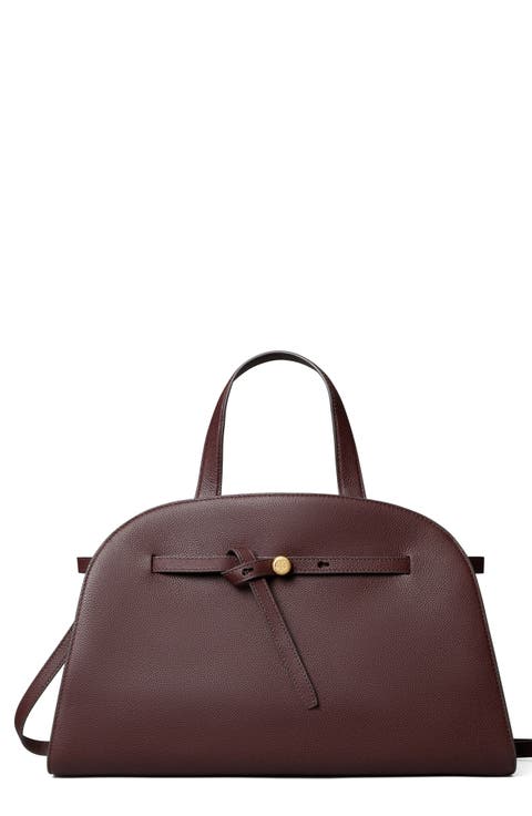 Romy Bauletto Leather Satchel