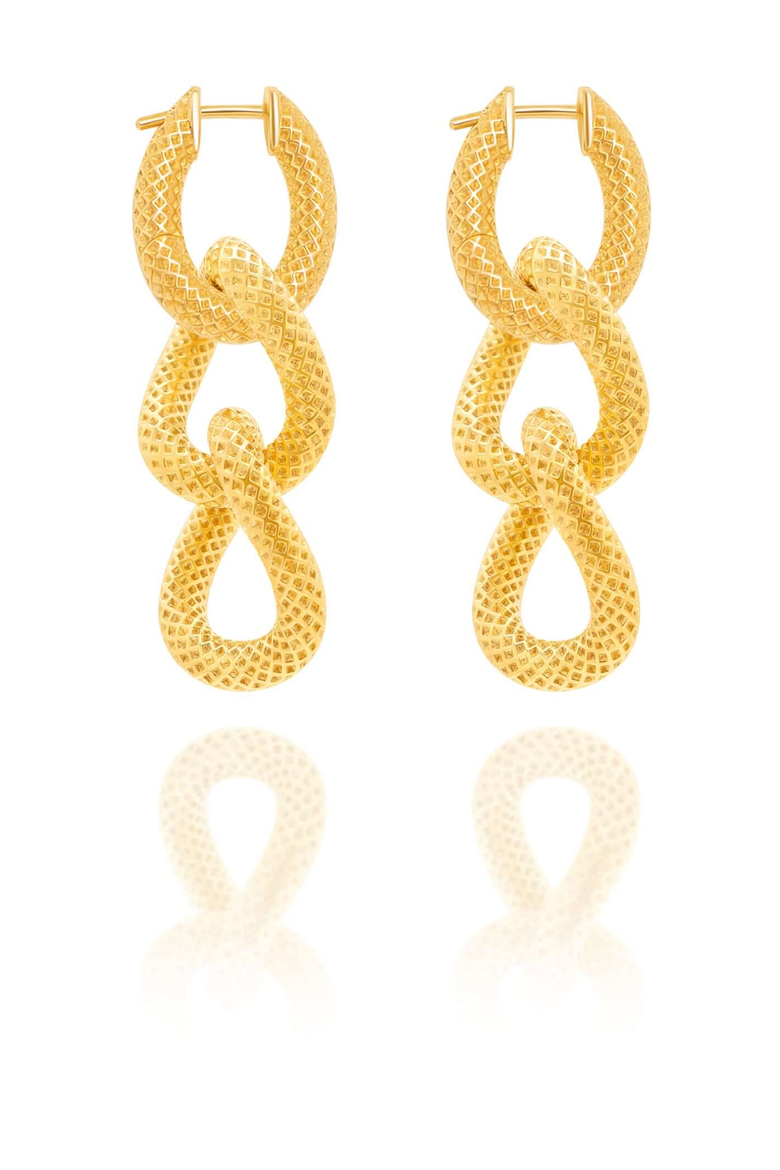 Gotham Nights Earrings, Alternate, color, Gold
