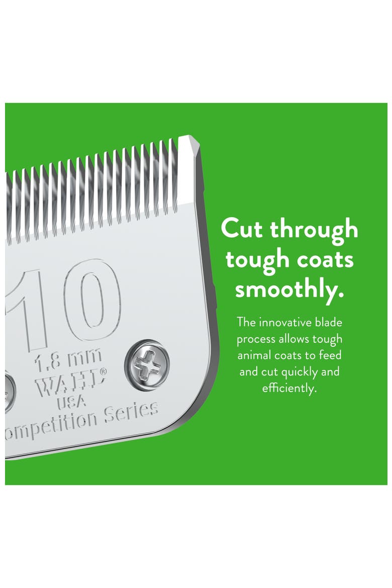 10 medium detachable blade with 1/16-inch cut length, Alternate, color, Chrome