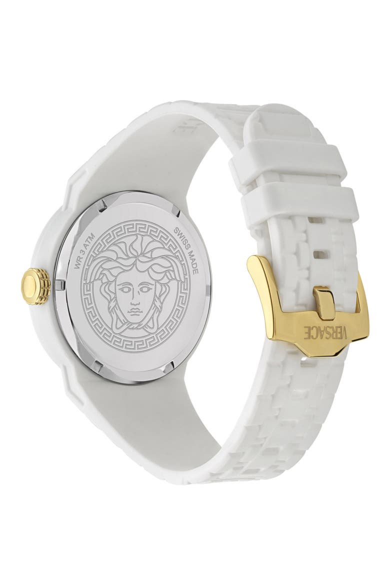 V-Pop Silicone Strap Watch, 43mm, Alternate, color, WHITE