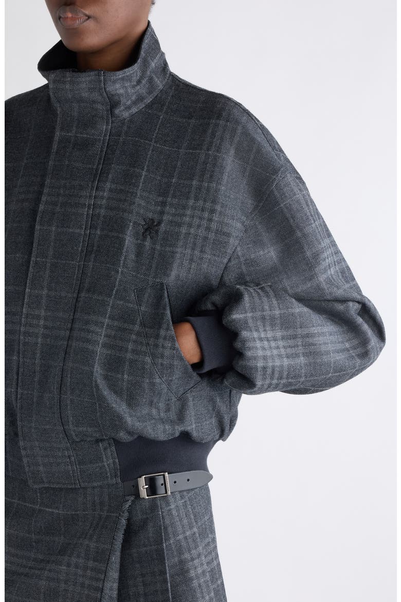 Reversible Wool Blouson Jacket, Alternate, color, GREY