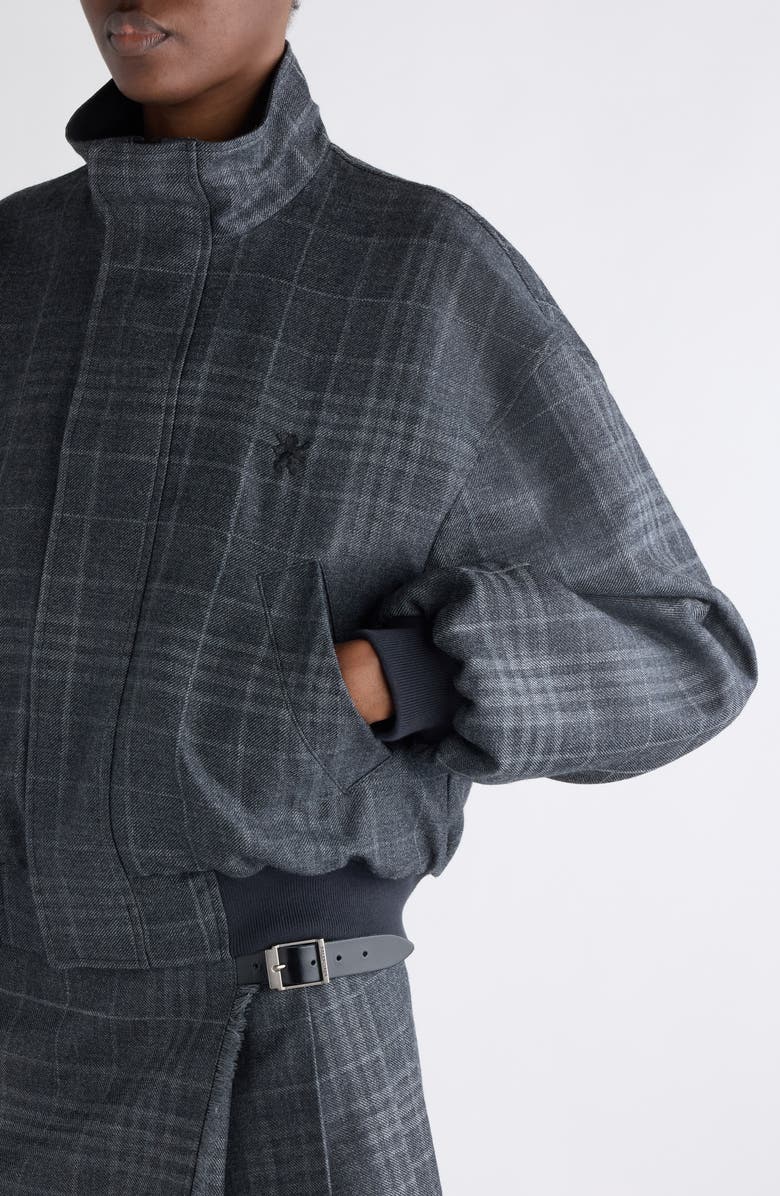 Balenciaga Reversible Wool Blouson Jacket, Alternate, color, Grey