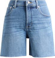 SPANX® High Waist Raw Hem Denim Cutoff Shorts