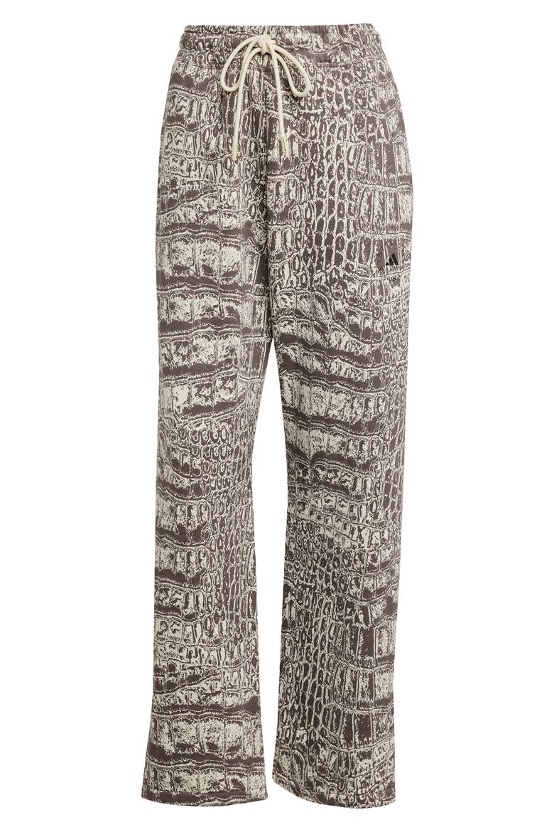 Loose Printed Sweatpants, Alternate, color, ALMOND MILK-SMC/ CHARCOAL