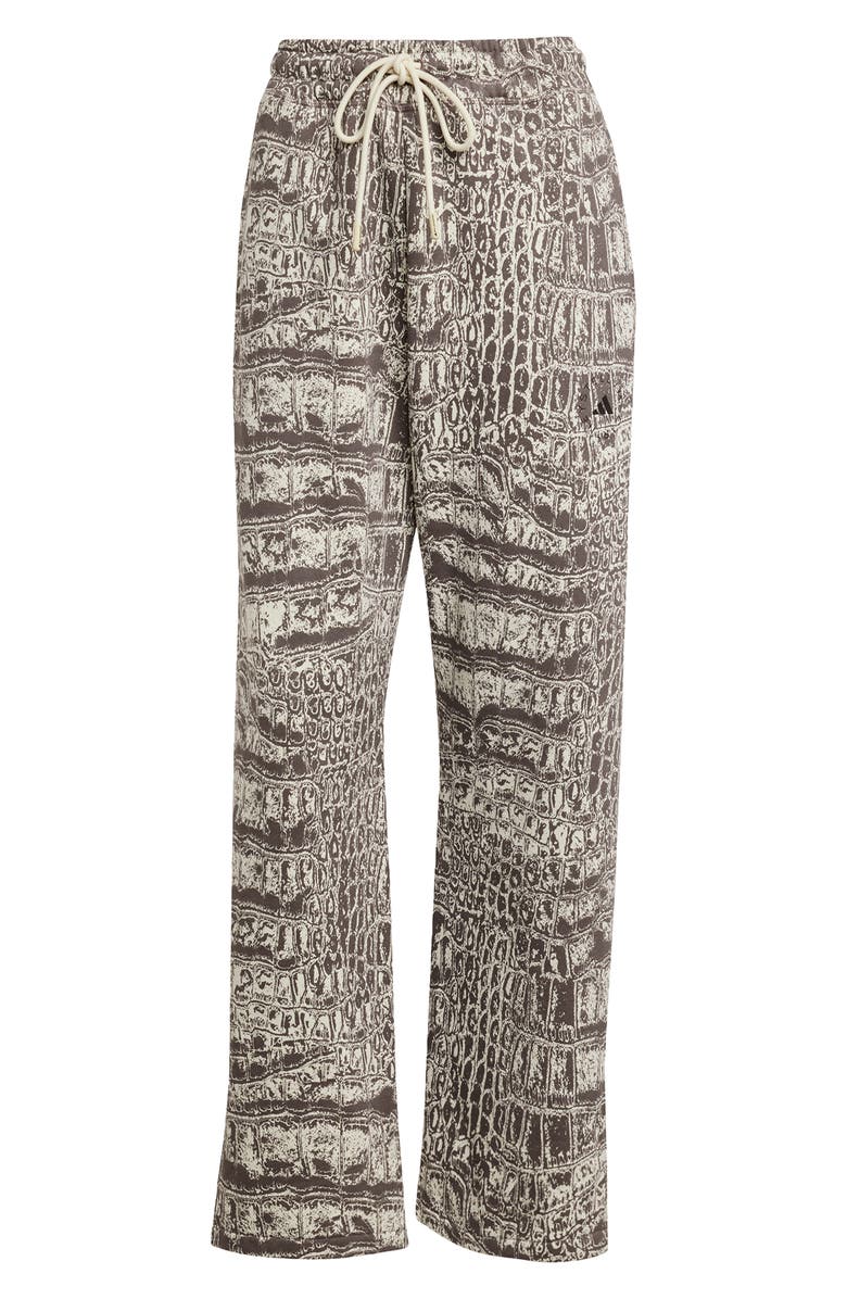 adidas Loose Printed Sweatpants, Alternate, color, Almond Milk-Smc/ Charcoal