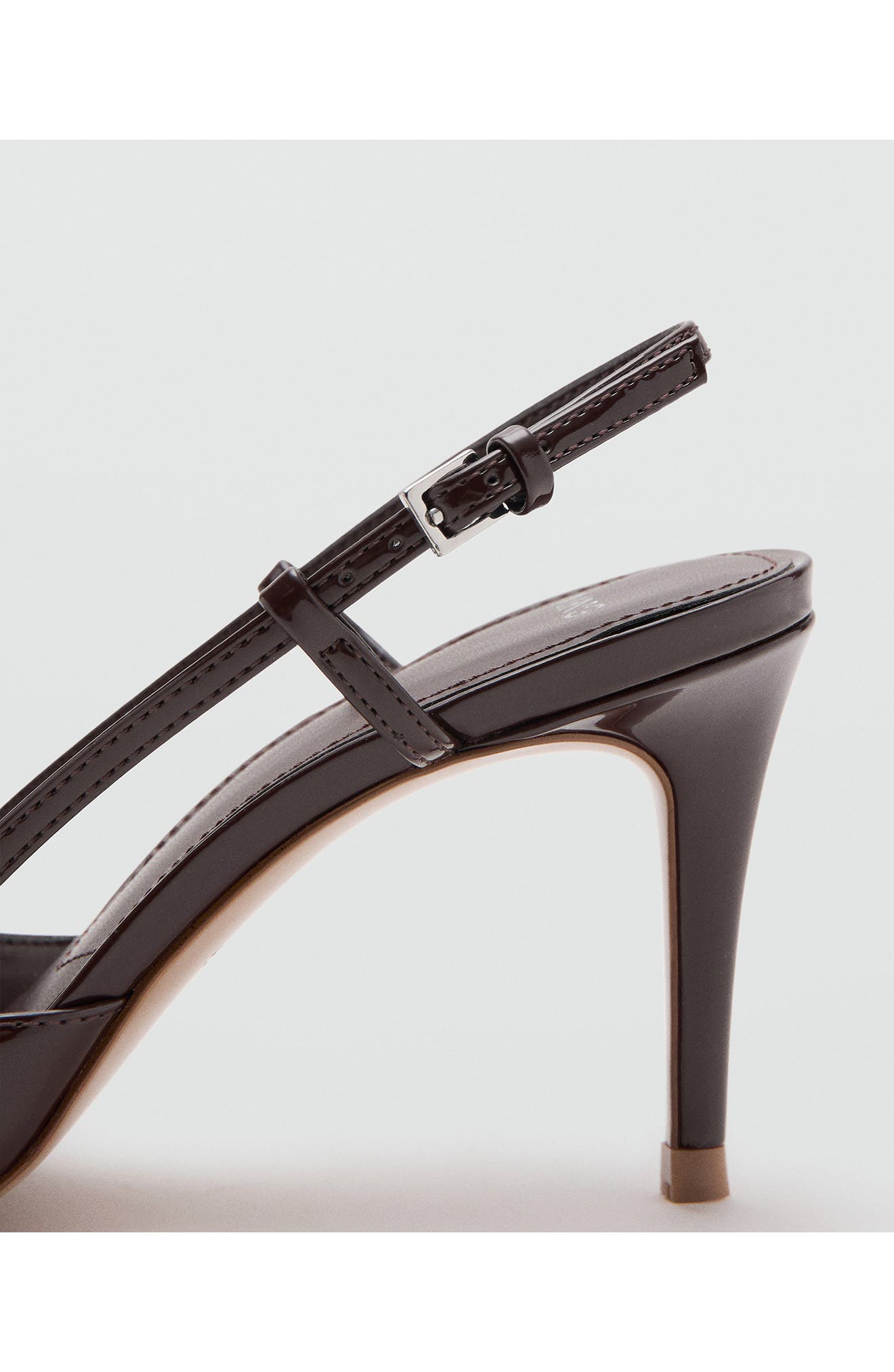 MANGO Sonte Slingback Pump, Alternate, color, Chocolate