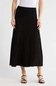 MAX STUDIO Pleated Sweater Midi Skirt