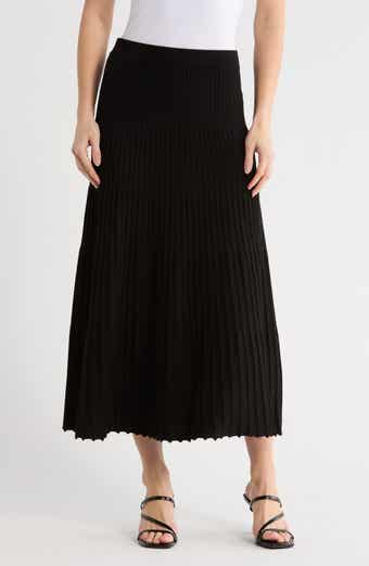 MAX STUDIO Pleated Sweater Midi Skirt