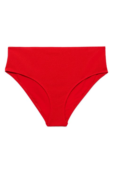 Rib High Waist Bikini Bottoms