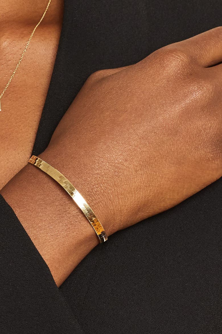 10K Yellow Gold Park Avenue Bold Herringbone Bracelet, Alternate, color, Yellow Gold